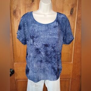 Dress Barn Navy Short Sleeve Top